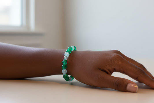 Blue palm handmade bracelet