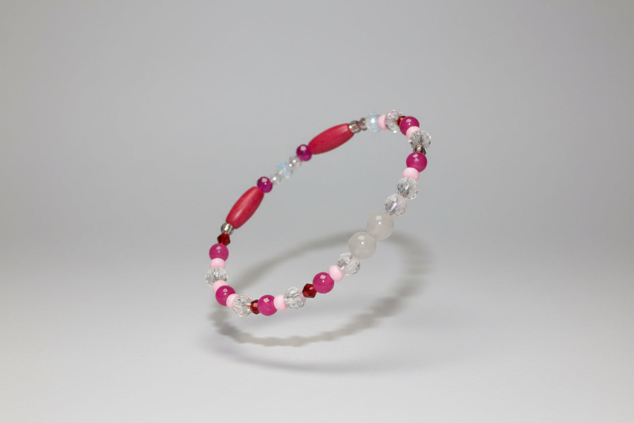 White blush handmade bracelet