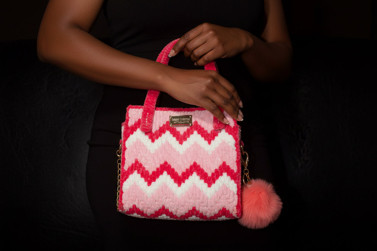 Pinkie pie handmade crochet bag