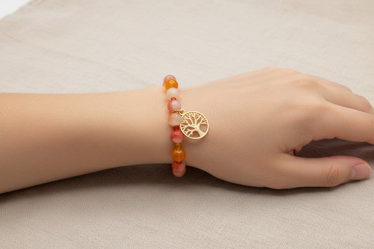 Orange handmade bracelet