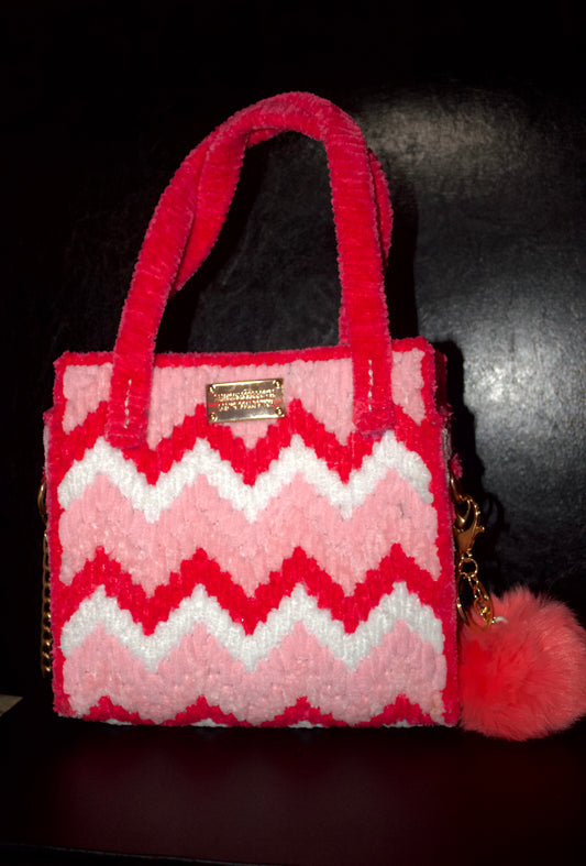 Pinkie pie handmade crochet bag