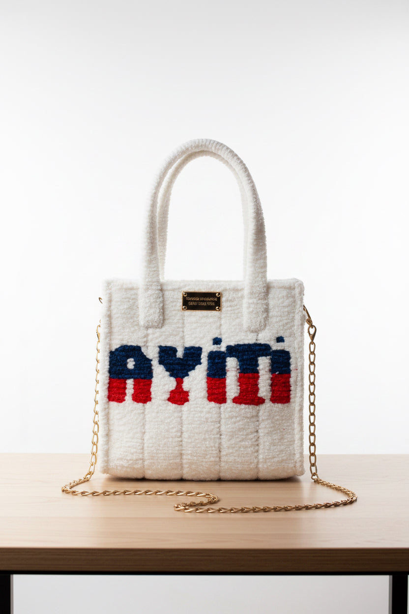 Handmade Ayiti crochet bag , chenille yarn 🧶