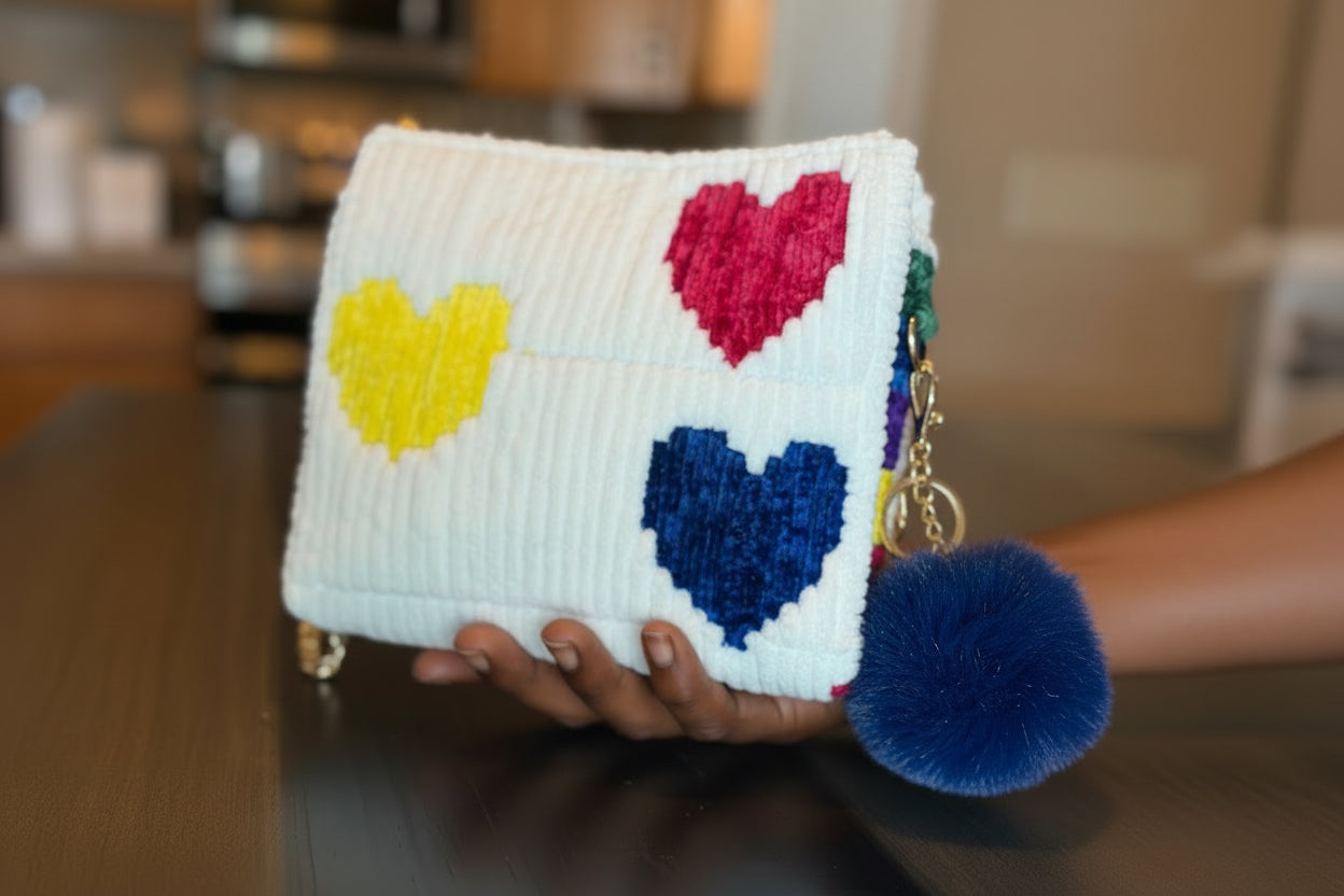 Rainbow dash handmade chenille crochet bag