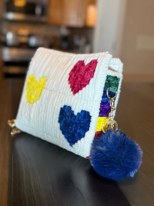 Rainbow dash handmade chenille crochet bag