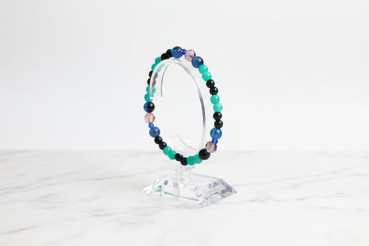 Coral blue handmade bracelet