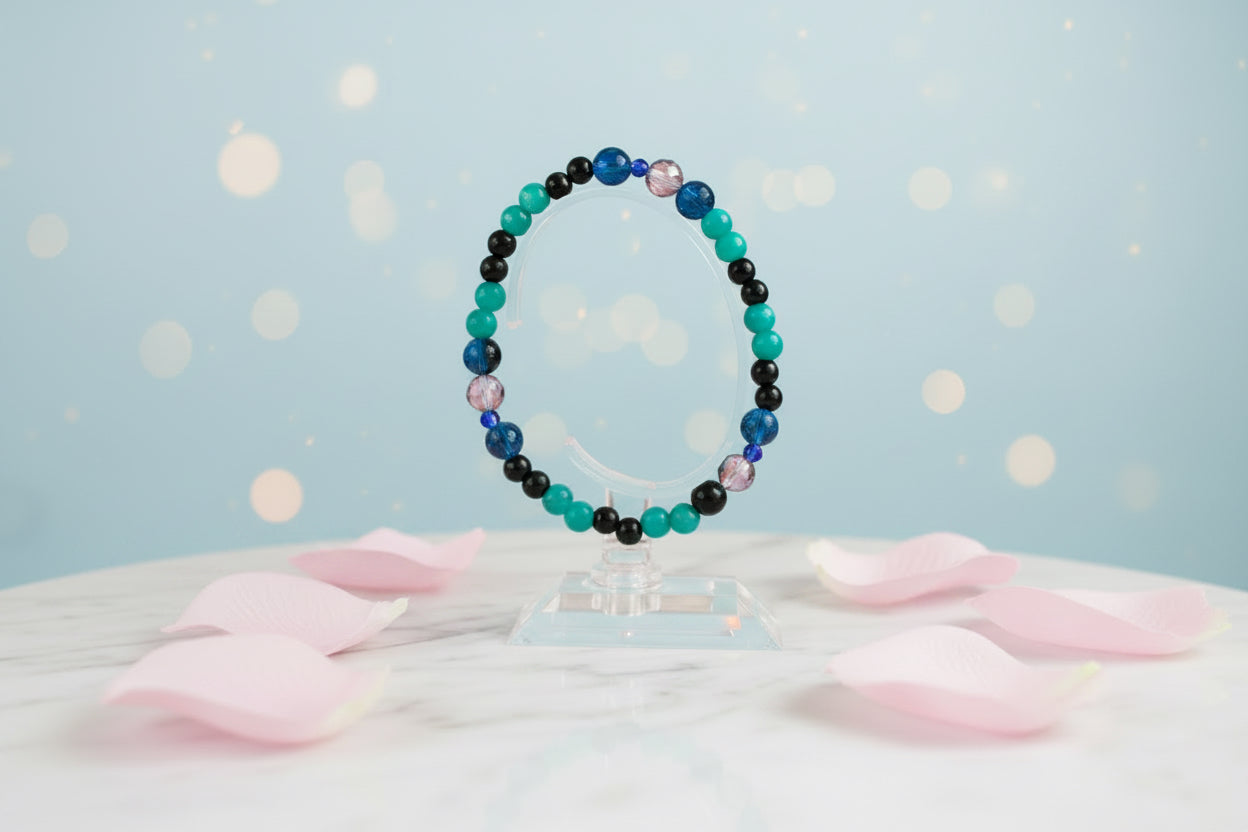 Coral blue handmade bracelet