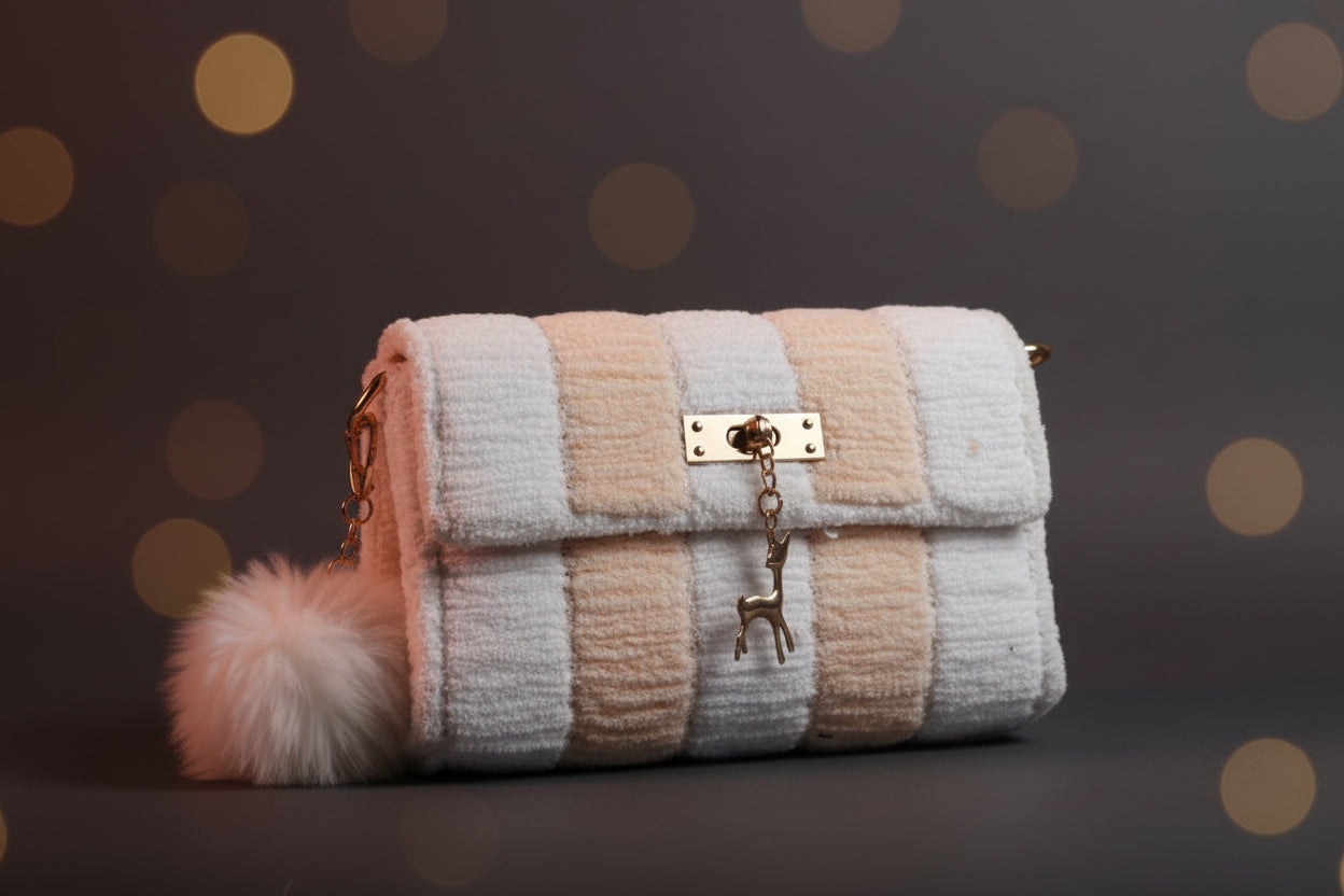 Creamy handmade crochet bag 💼