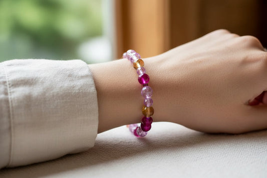 Lilac handmade bracelet