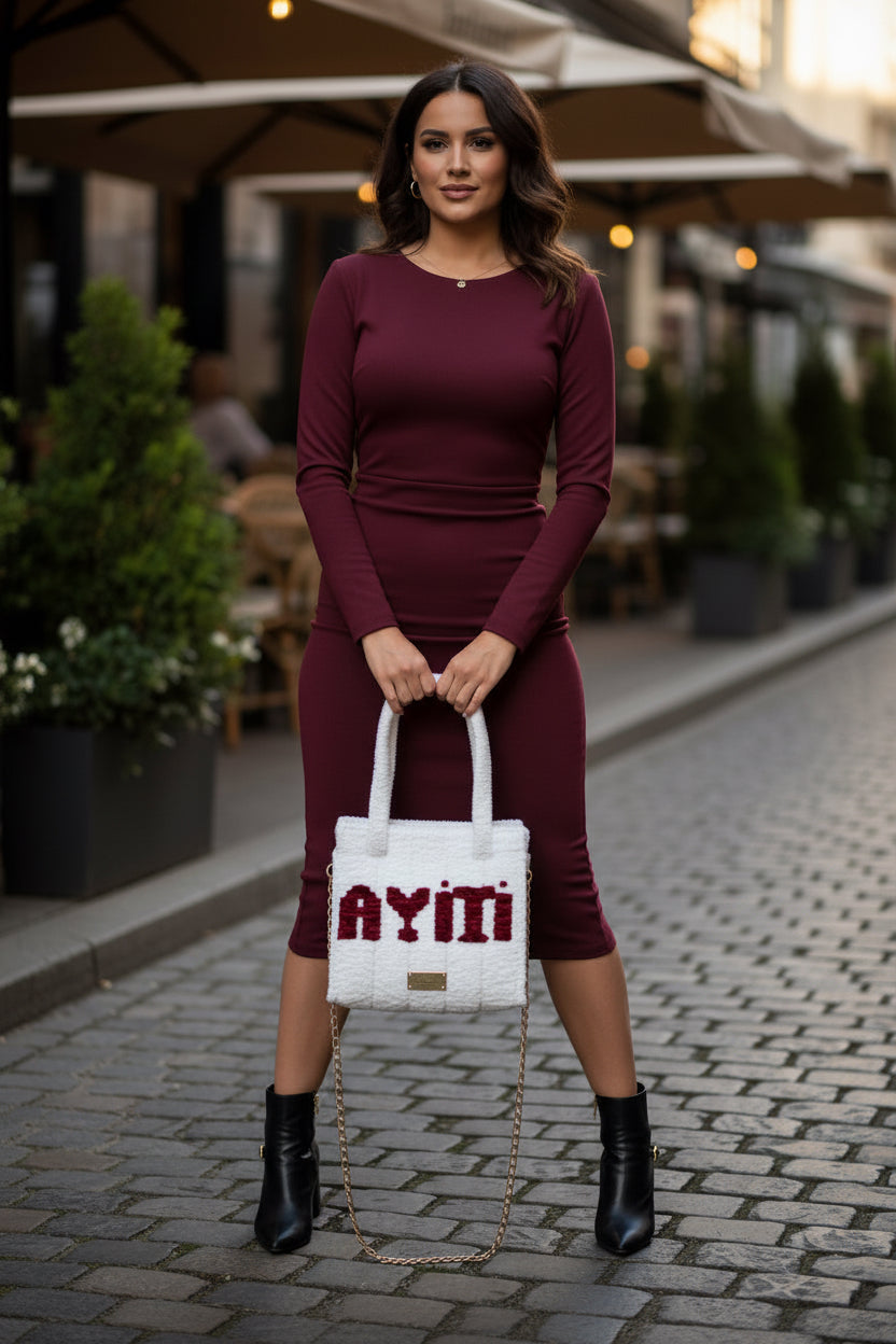 Handmade Ayiti crochet bag , chenille yarn 🧶