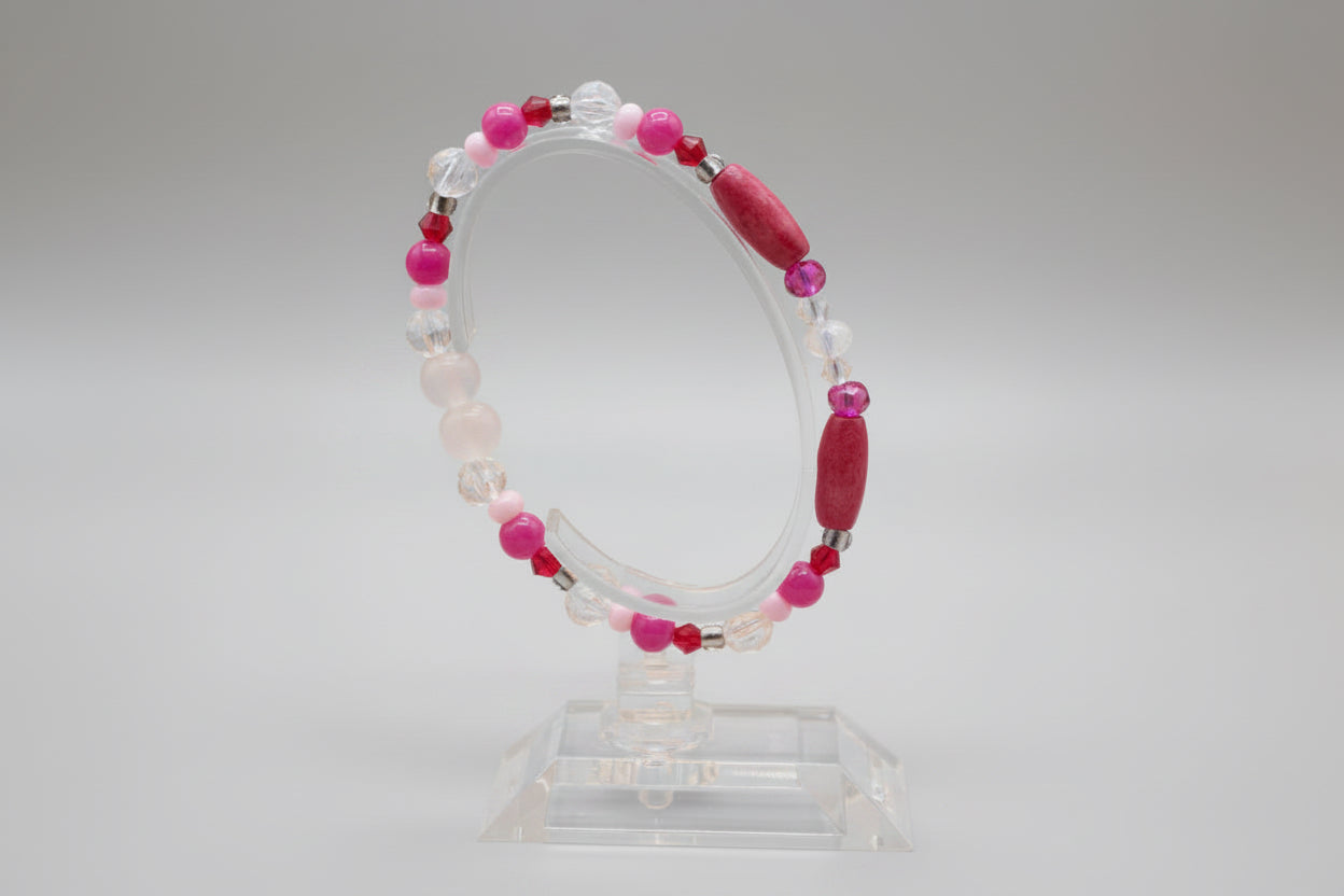 White blush handmade bracelet