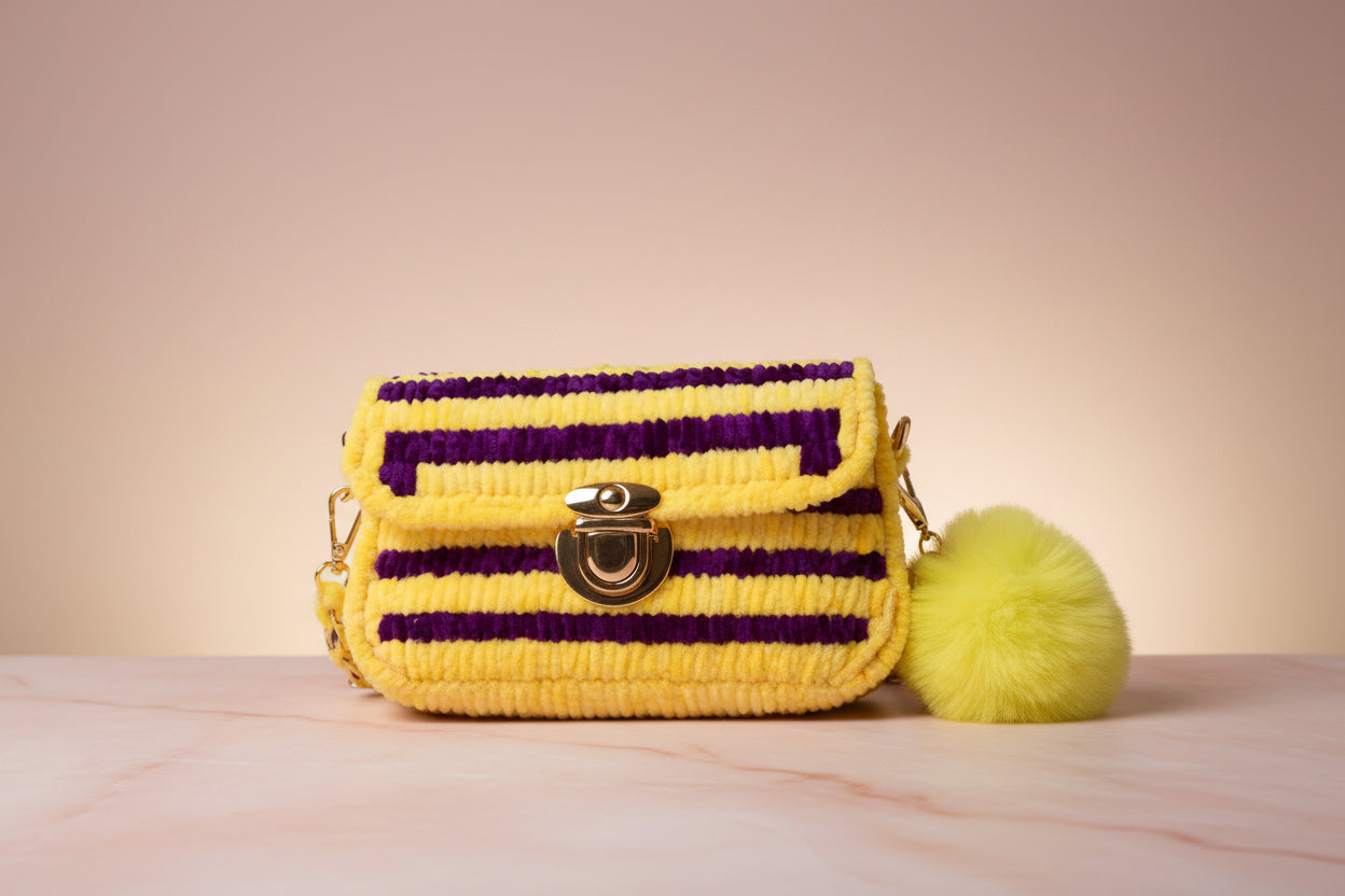 Wing song handmade crochet bag