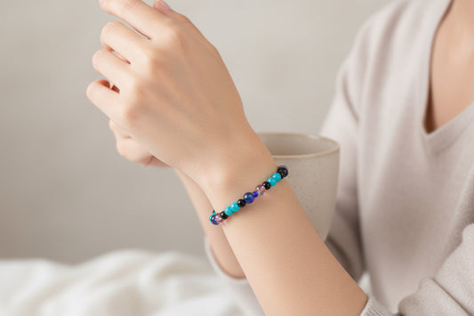 Coral blue handmade bracelet