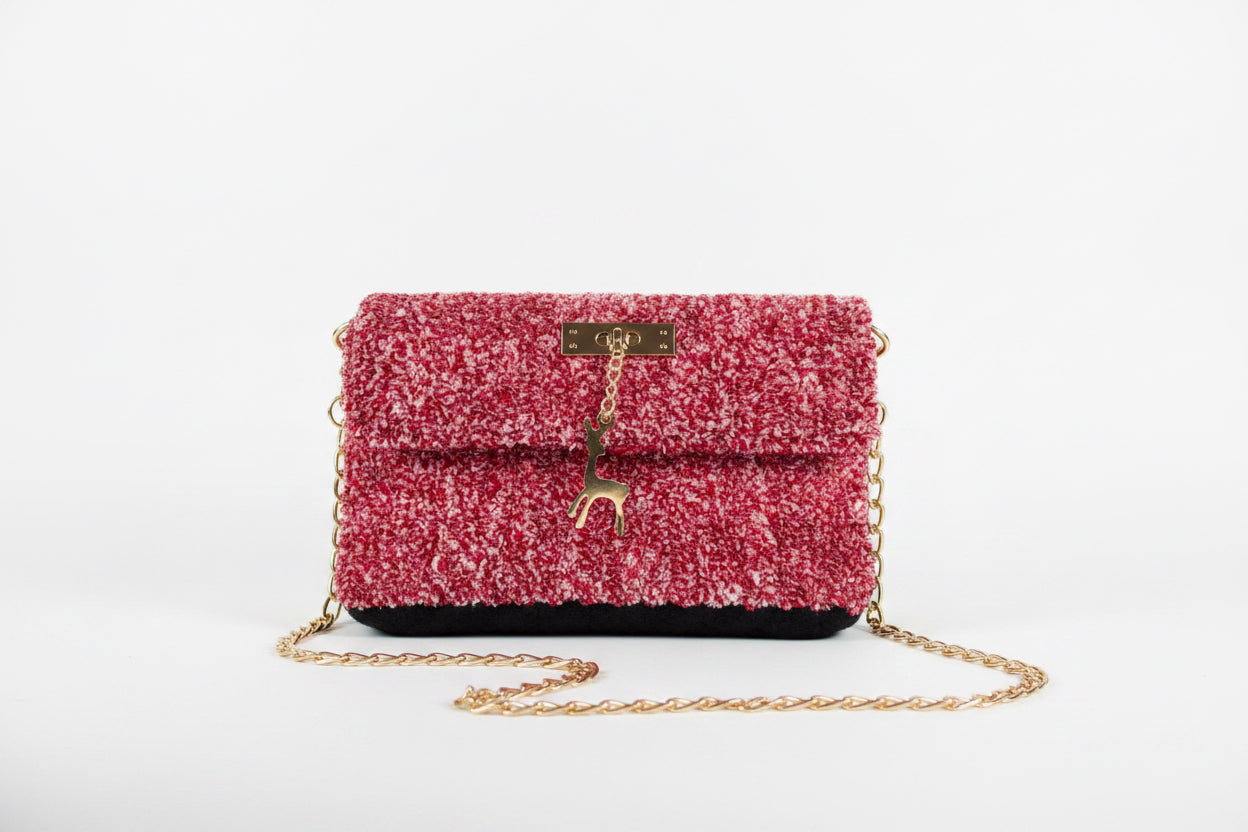 Leila band handmade crochet bag 💼 , chenille yarn