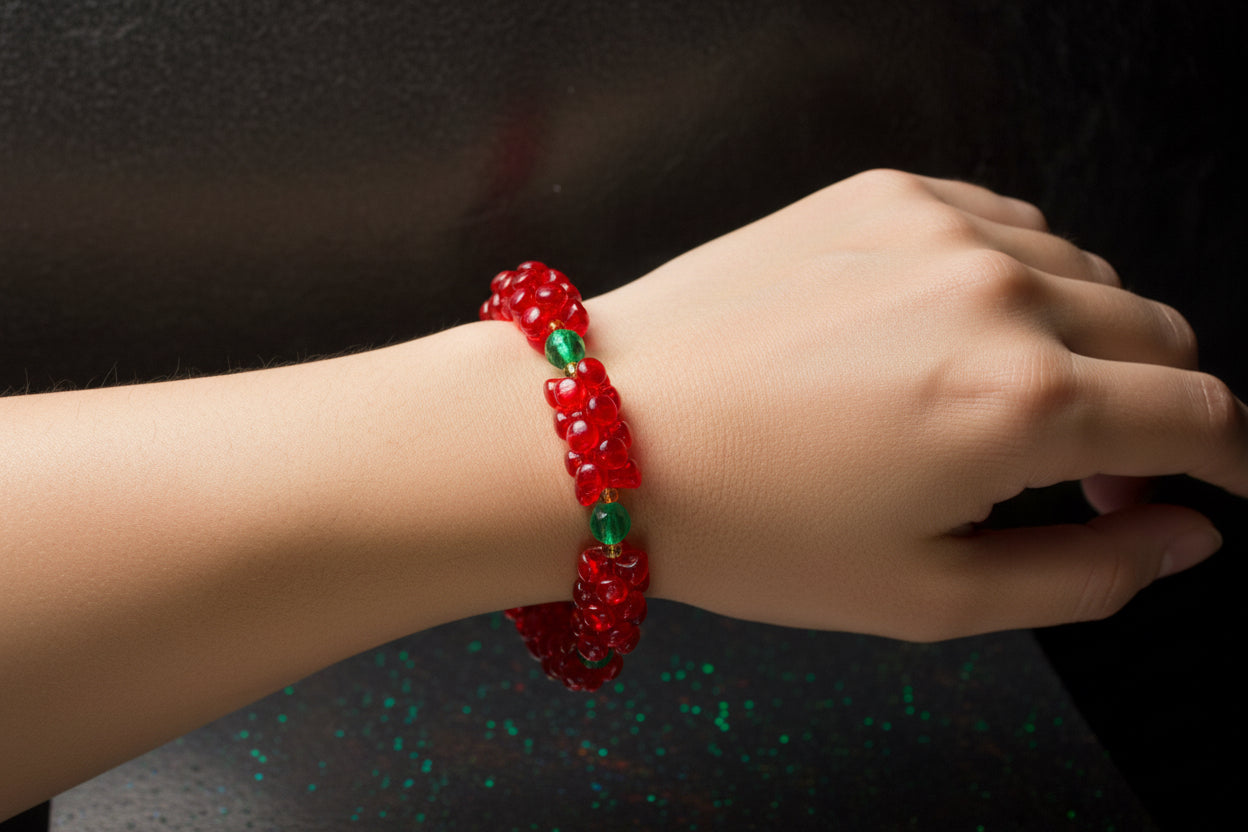 Red pills handmade bracelets