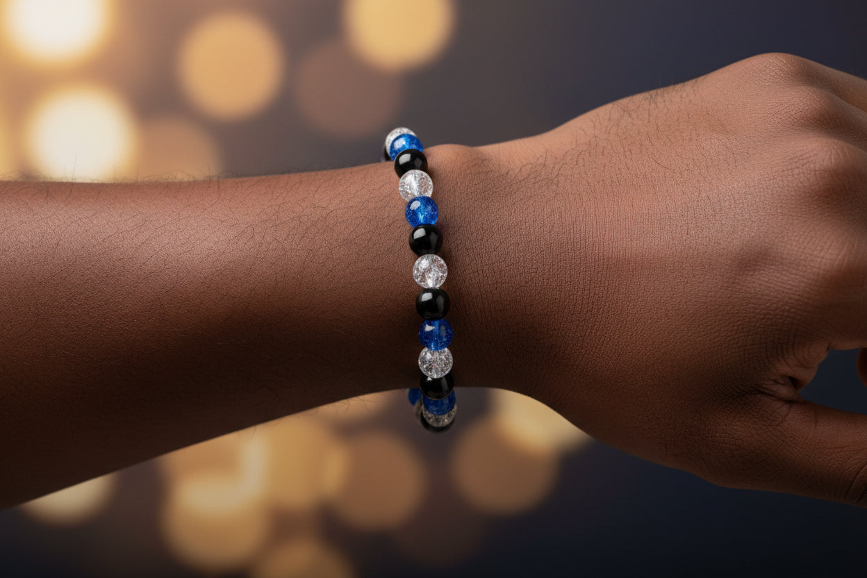 Blue stone handmade bracelet