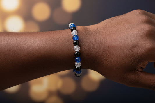Blue stone handmade bracelet