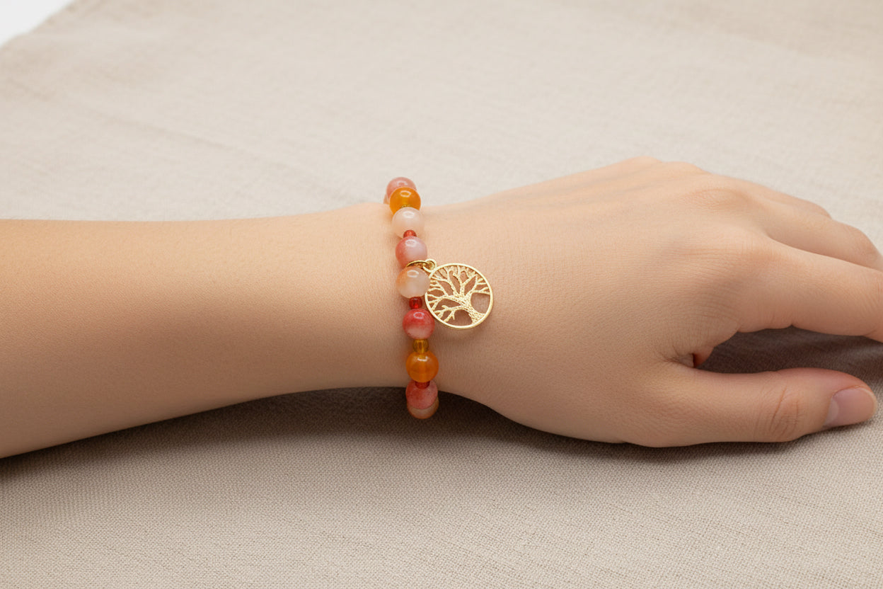 Orange handmade bracelet