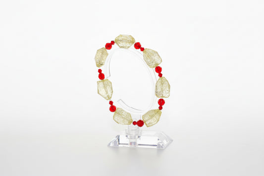 Yellow diamond handmade bracelet